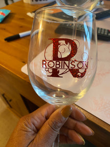 Personalized Wine Glass