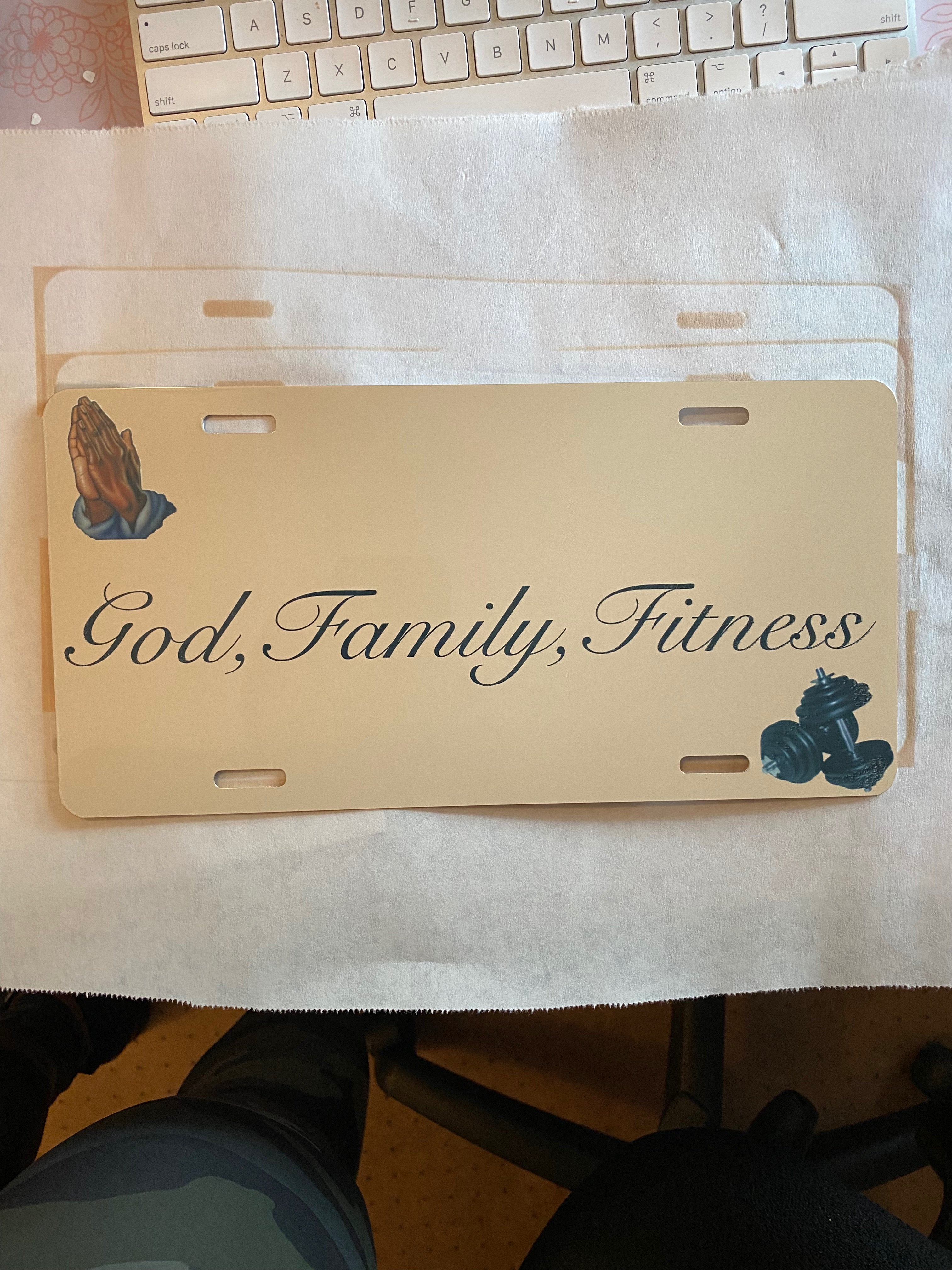 Gloss Aluminum License plate - Custom